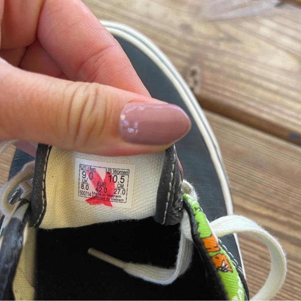 Vans Era “I ❤️ My Vans” Graphic Sneakers Black Multicolor Men’s 9 / Women’s 10.5